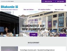 Tablet Screenshot of diakonie-heilbronn.de